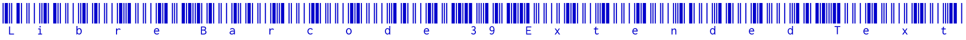 Libre Barcode 39 Extended Text フォント
